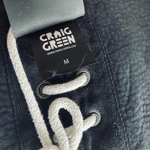 Craig Green Black Bonded Jersey Men's Zip Hoodie w/ Body & Hood Cording – EU M - Picture 11 of 11